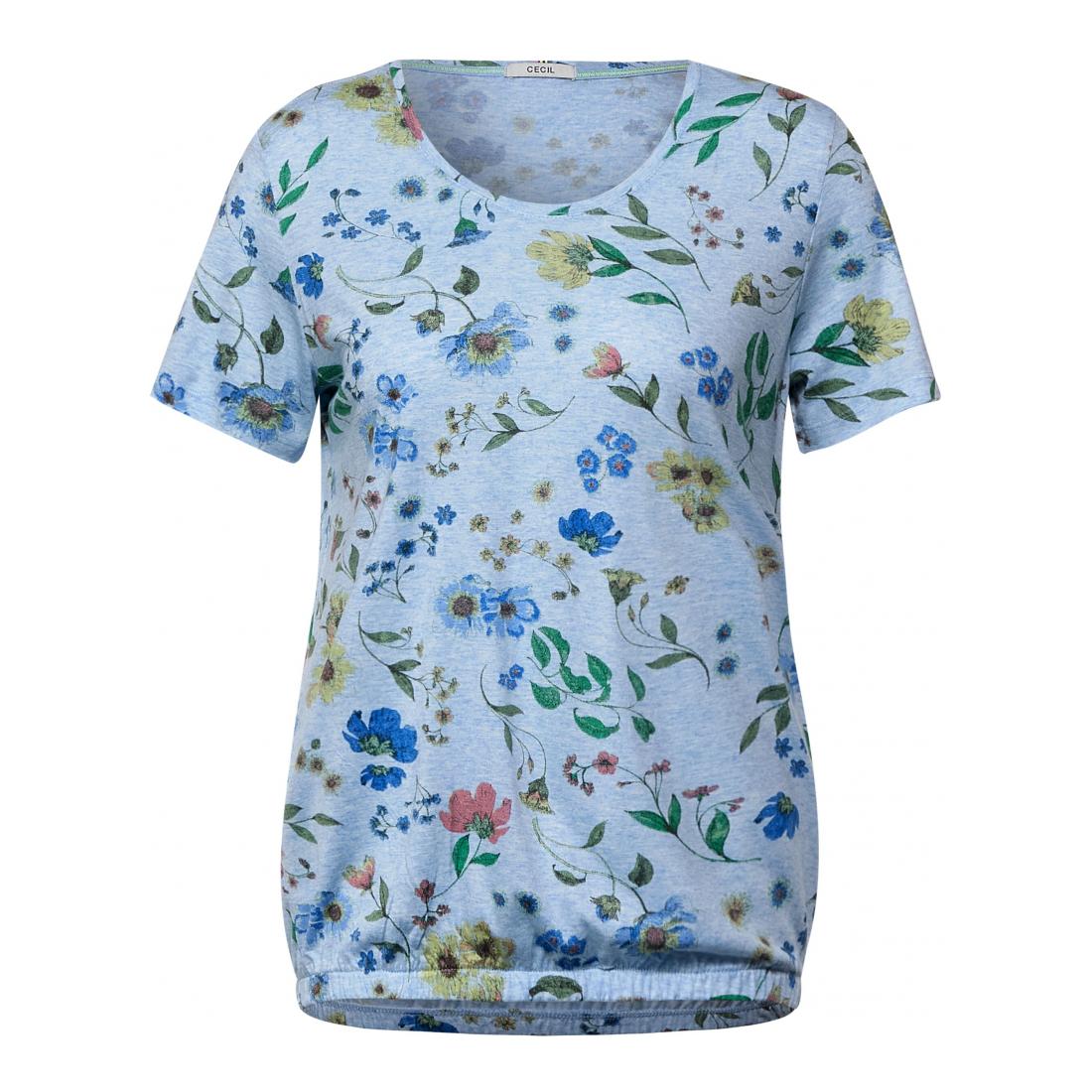 Cecil T-Shirt Damen TOS Flower Melange Shape